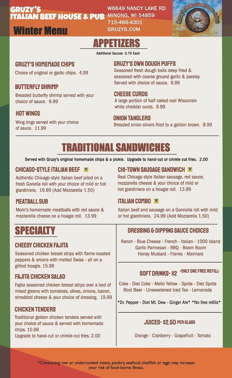 Menu Pg 1