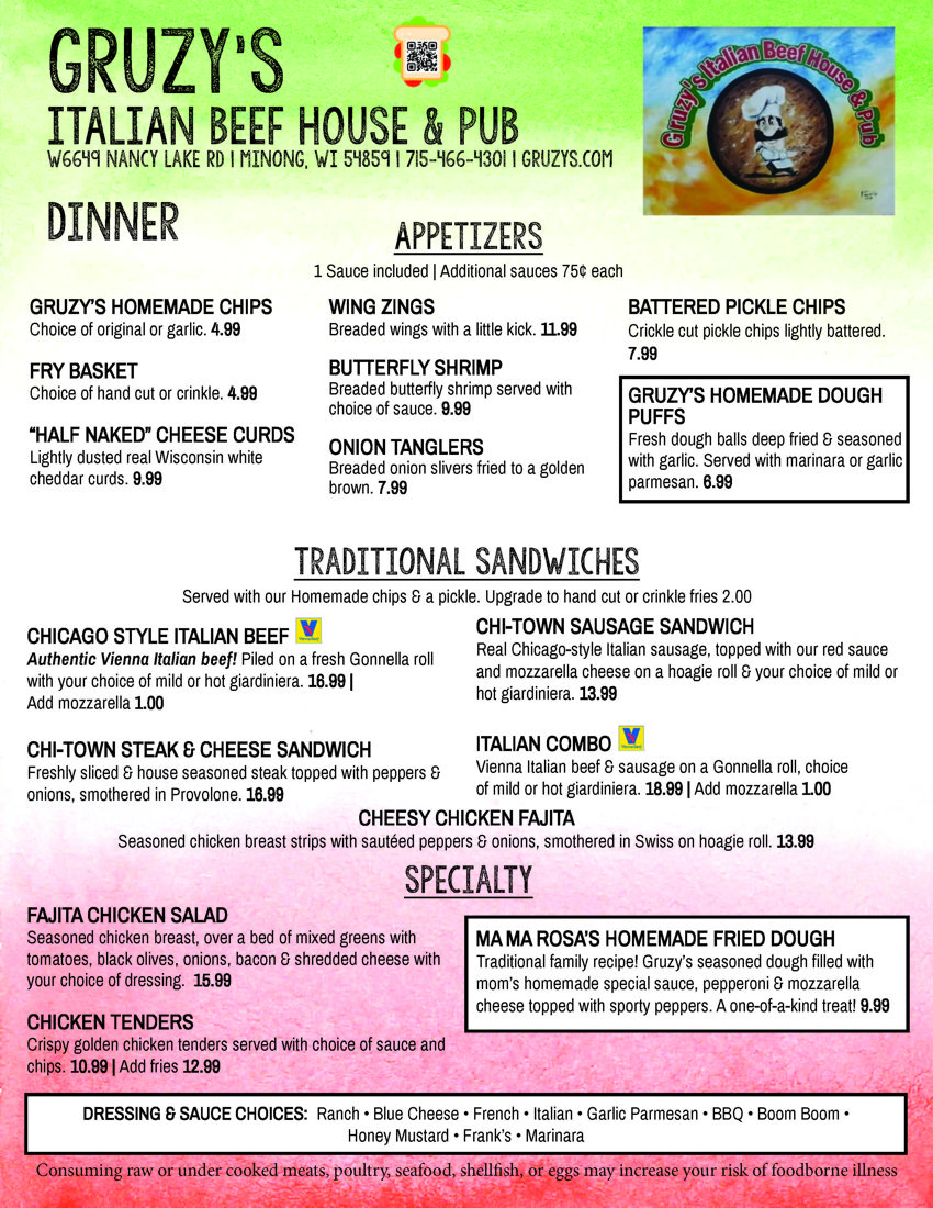 Dinner Menu
