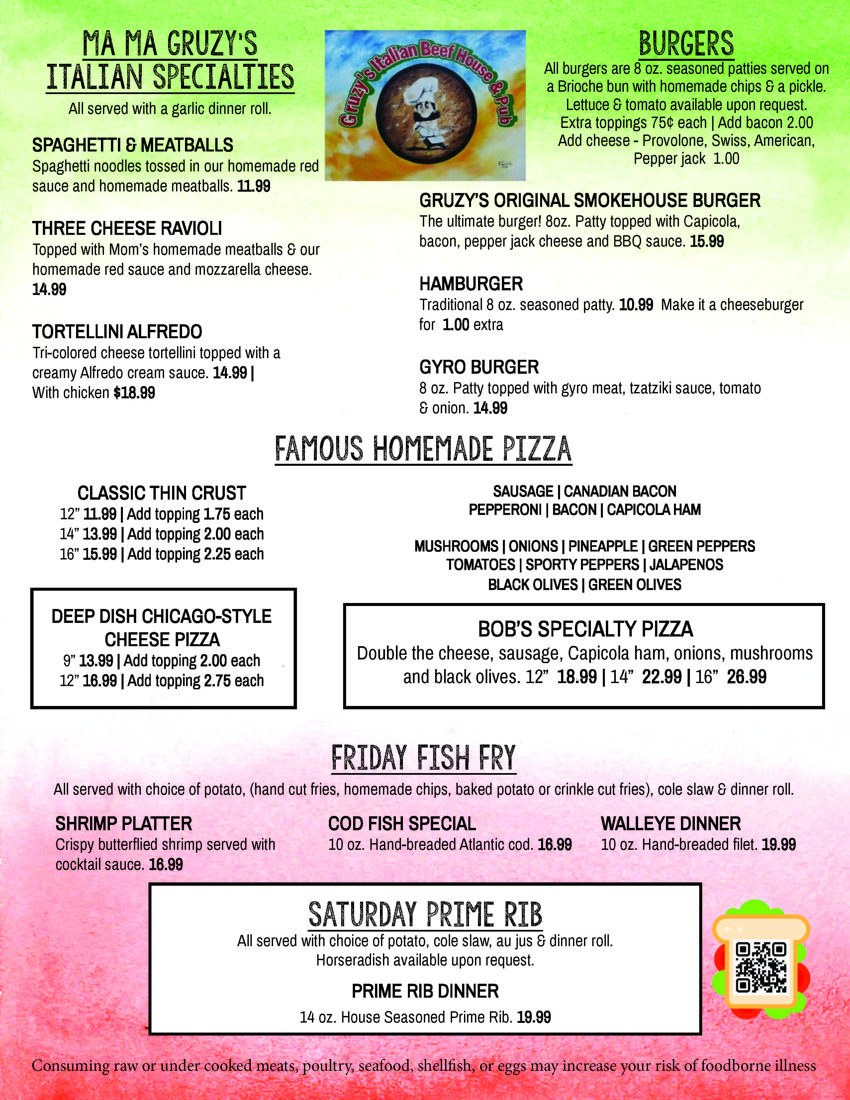 Dinner Menu - Page 2